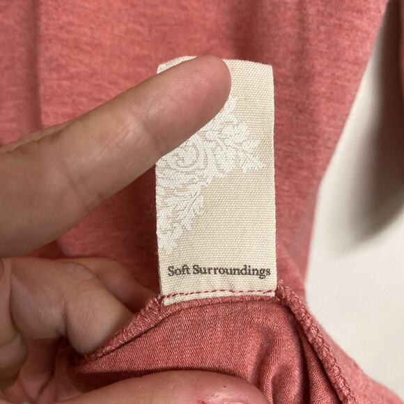 SOFT SURROUNDINGS Womens Mauve Tunic Top Casual Everyday Resort Size 1x - Picture 8 of 9